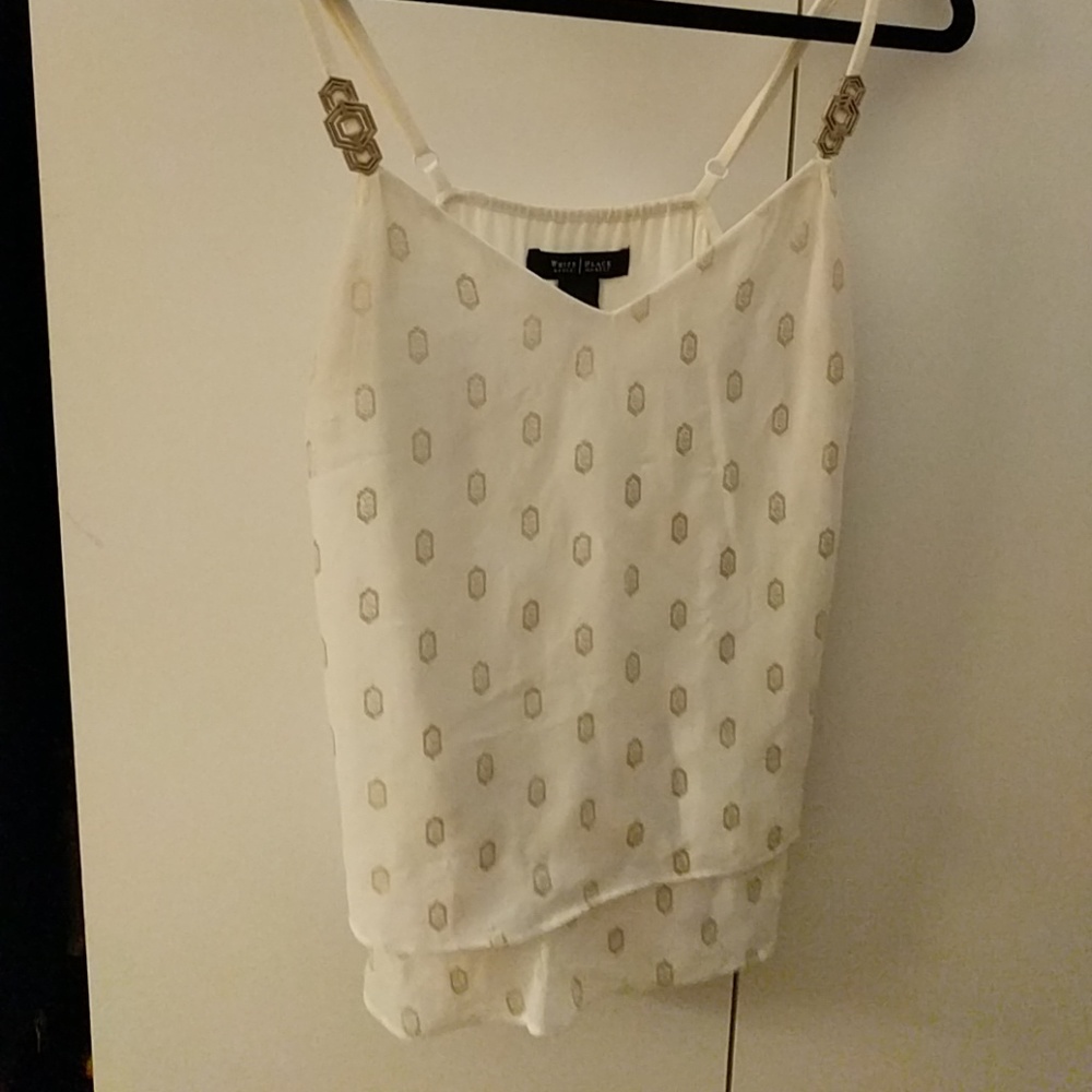 White House Black Market White Blouse
